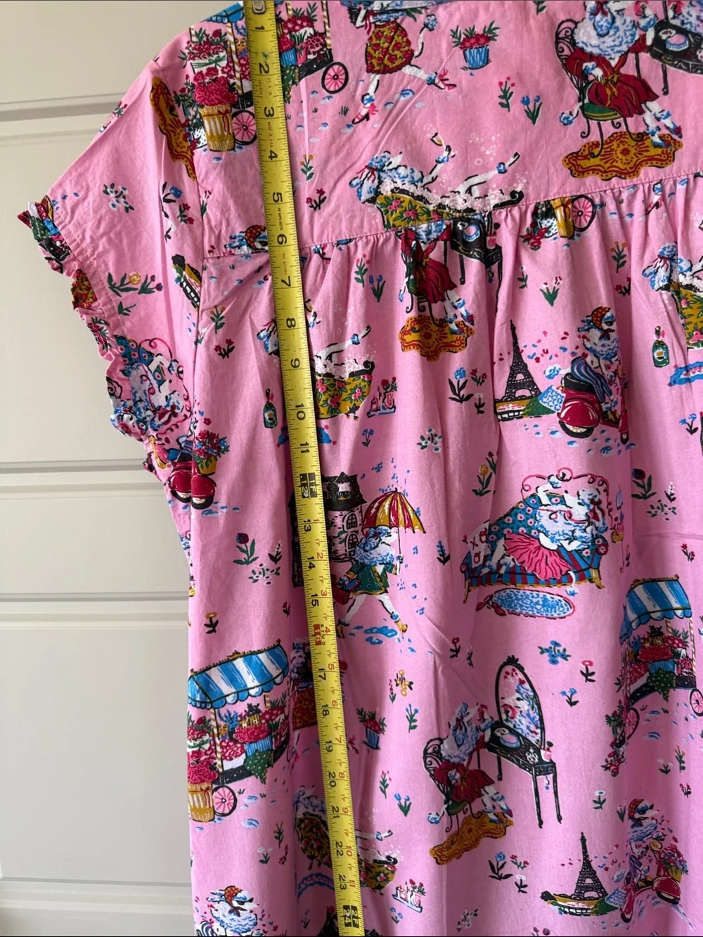 Printfresh Parisian Poodle Short-Sleeve Nightgown